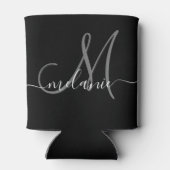 Creëer uw eigen aangepaste monogram en naamscript blikjeskoeler (Achterkant)