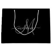 Creëer uw eigen aangepaste monogram en naamscript groot cadeauzakje (Voorkant)