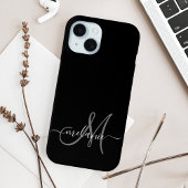Creëer uw eigen aangepaste monogram en naamscript iPhone 15 case