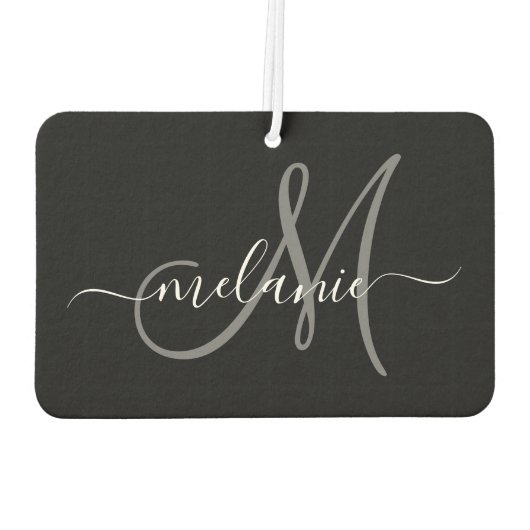 Creëer uw eigen aangepaste monogram en naamscript luchtverfrisser (Achterkant)