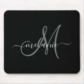Creëer uw eigen aangepaste monogram en naamscript muismat (Voorkant)