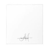 Creëer uw eigen aangepaste monogram en naamscript notitieblok (Voorkant)