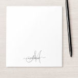 Creëer uw eigen aangepaste monogram en naamscript notitieblok<br><div class="desc">Creëer uw eigen gepersonaliseerde notitieblokken met uw douane handgeschreven naam en monogram. Om deze sjabloon van het ontwerp uit te geven, verander de tekstgebieden zoals hierboven getoond. U kunt gemakkelijk meer tekst of afbeeldingen toevoegen, doopvonten en kleuren aanpassen. Behandel jezelf of maak het perfecte cadeau voor familie, vrienden, ouders en...</div>