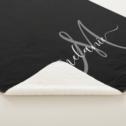 Creëer uw eigen aangepaste monogram en naamscript sherpa deken (3/4)