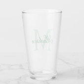 Creëer uw eigen aangepaste monogram en noem groen glas (Achterkant)