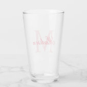 Creëer uw eigen aangepaste monogram en noem rood glas (Achterkant)