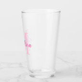 Creëer uw eigen aangepaste monogram en noem roze glas (Links)