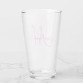 Creëer uw eigen aangepaste monogram - Roze Glas (Achterkant)