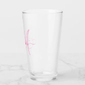 Creëer uw eigen aangepaste monogram - Roze Glas (Links)