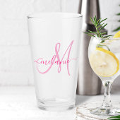 Creëer uw eigen aangepaste monogram - Roze Glas