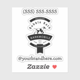 Creëer Uw eigen aangepaste naam Dog Logo Sticker