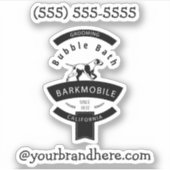 Creëer Uw eigen aangepaste naam Dog Logo Sticker (Voorkant)