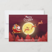 Creëer uw eigen aangepaste naam en kerstkaart voor bedankkaart (Voorkant)