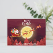 Creëer uw eigen aangepaste naam en kerstkaart voor bedankkaart (Staand voorkant)