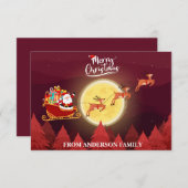 Creëer uw eigen aangepaste naam en kerstkaart voor bedankkaart (Voorkant / Achterkant)