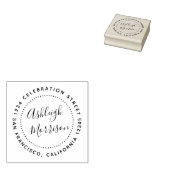 Creëer Uw eigen aangepaste naam en retouradres — h Rubberstempel (Gestempeld)