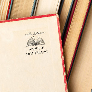 Creëer Uw eigen aangepaste naam Ex Libris Book Rubberstempel