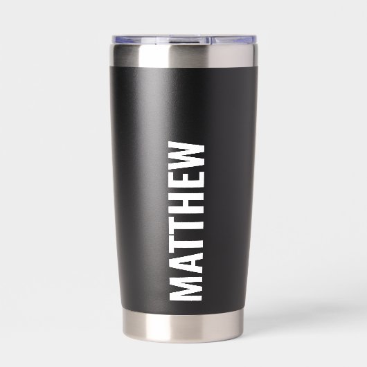 Creëer Uw eigen aangepaste naam Geïsoleerde Drinkbeker (Voorkant)