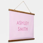 Creëer Uw eigen aangepaste naam Hangend Wandkleed (Gebogen)