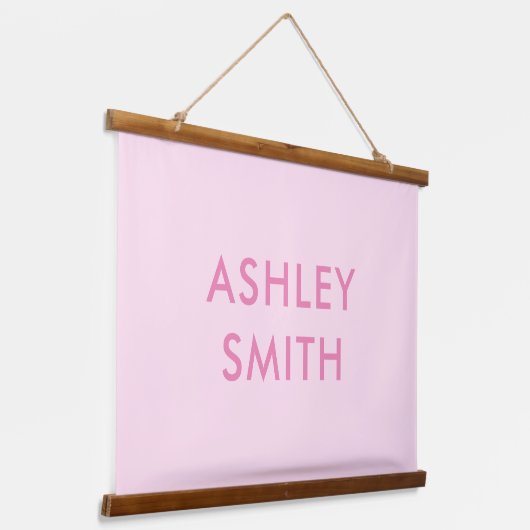 Creëer Uw eigen aangepaste naam Hangend Wandkleed (Gebogen)