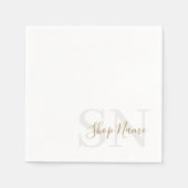 Creëer uw eigen aangepaste naam Initialen Business Servet (Voorkant)