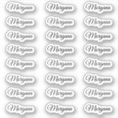 Creëer Uw Eigen Aangepaste Naam van het Moderne Ma Sticker (Voorkant)