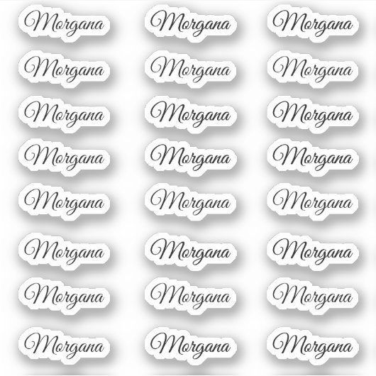 Creëer Uw Eigen Aangepaste Naam van het Moderne Ma Sticker (Voorkant)