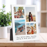 Creëer Uw eigen aangepaste offerte 4 Fotocollage Fotoplaat<br><div class="desc">Creëer uw eigen aangepaste offerte en fotocollage plaquette home decor Kenmerken minimalistische typemachine typografie en gepersonaliseerde afbeelding collage van 4 foto's.</div>