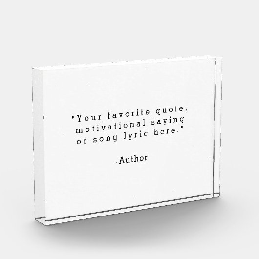 Creëer uw eigen aangepaste offerte acryl blok (Links)