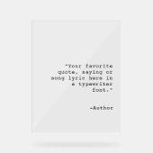 Creëer Uw eigen aangepaste offerte Acryl Bord (Voorkant)