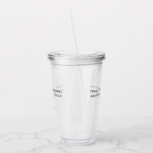 Creëer Uw eigen aangepaste offerte Acryl Drinkbeker (Links)