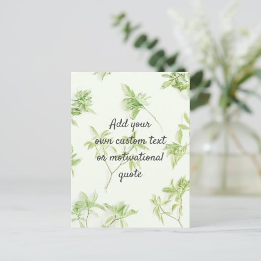 Creëer uw eigen aangepaste offerte - botanisch briefkaart (Staand voorkant)