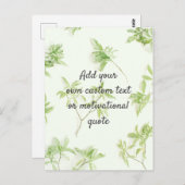 Creëer uw eigen aangepaste offerte - botanisch briefkaart (Voorkant / Achterkant)