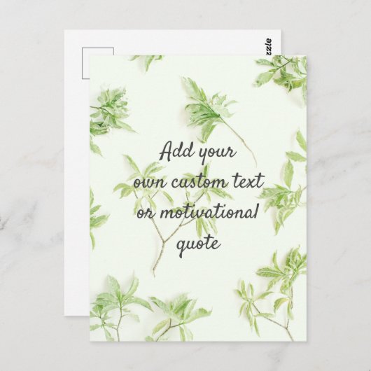 Creëer uw eigen aangepaste offerte - botanisch briefkaart (Voorkant / Achterkant)