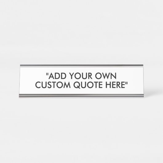 Creëer Uw eigen aangepaste offerte Bureau Naambordje (Voorkant)