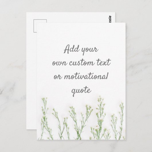 Creëer Uw eigen aangepaste offerte - Floral Briefkaart (Voorkant / Achterkant)