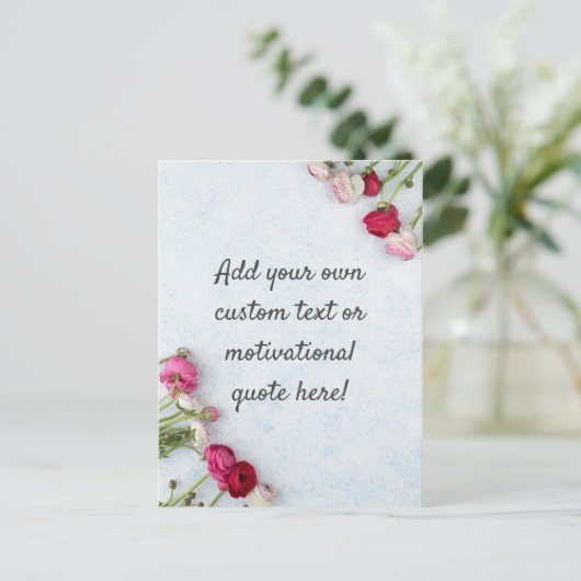 Creëer Uw eigen aangepaste offerte - Floral Briefkaart (Staand voorkant)