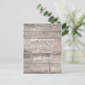 Creëer uw eigen aangepaste offerte - hout briefkaart (Staand voorkant)