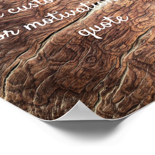 Creëer uw eigen aangepaste offerte - Houtachtergro Poster (Hoek)