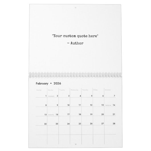 Creëer Uw eigen aangepaste offerte Kalender (Feb 2026)