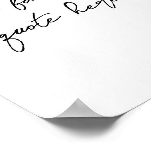 Creëer Uw eigen aangepaste offerte Modern Elegant  Poster (Hoek)