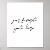 Creëer Uw eigen aangepaste offerte Modern Elegant Poster (Voorkant)