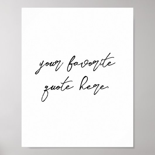 Creëer Uw eigen aangepaste offerte Modern Elegant Poster (Voorkant)