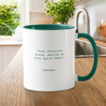 Creëer Uw eigen aangepaste offerte Mok<br><div class="desc">Creëer uw eigen mok van de citaatkoffie van uw eigen douane. Biedt minimalistische,  aanpasbare typografie van de schrijfmachine.</div>
