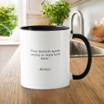 Creëer Uw eigen aangepaste offerte Mok<br><div class="desc">Creëer uw eigen aangepaste offerte koffie mok. Gepersonaliseerde minimalistische moderne typografie.</div>