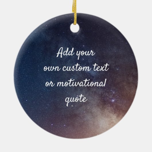 Creëer uw eigen aangepaste offerte - Night Sky Keramisch Ornament (Achterkant)