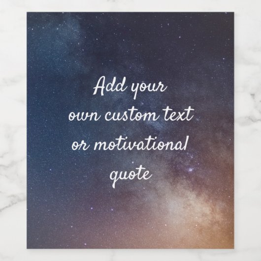 Creëer uw eigen aangepaste offerte - Night Sky Wijn Etiket (Enkel label)