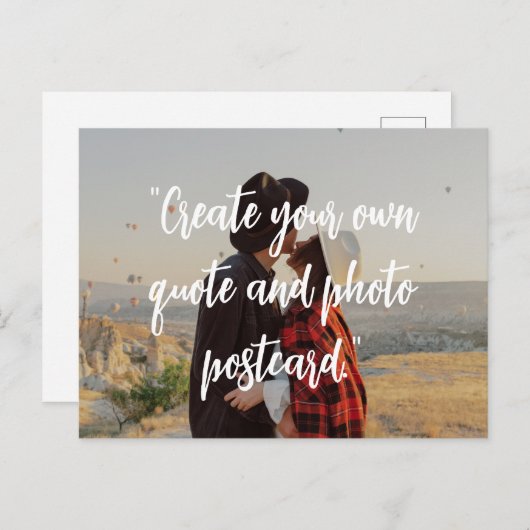 Creëer uw eigen aangepaste offerte op Afbeelding Briefkaart (Voorkant / Achterkant)