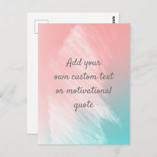 Creëer uw eigen aangepaste offerte - pasta briefkaart (Voorkant / Achterkant)