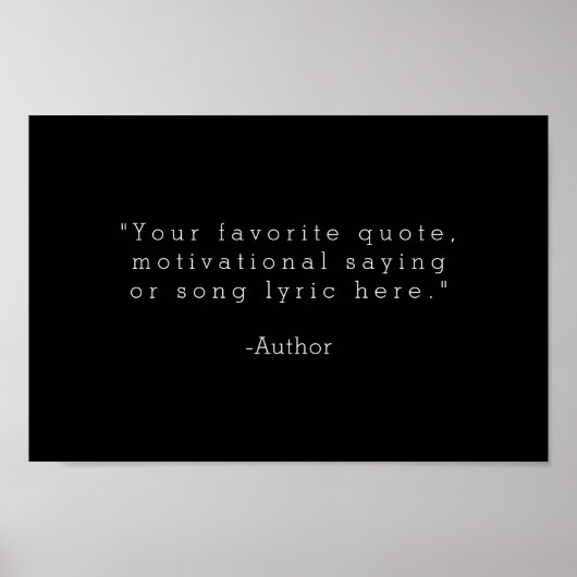 Creëer Uw eigen aangepaste offerte Poster (Voorkant)